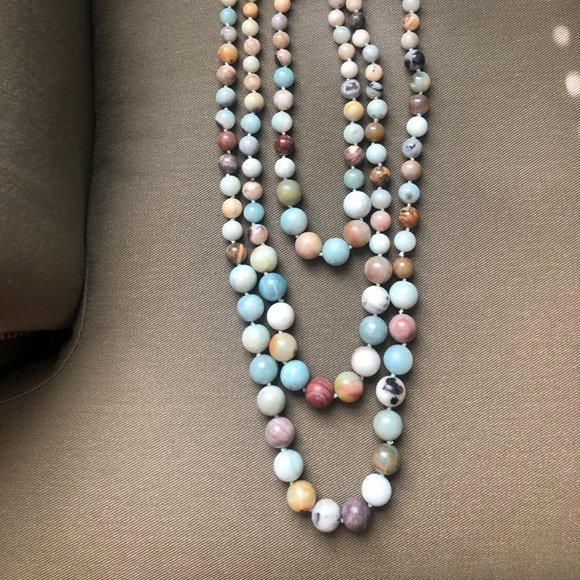 Rarities Carol Brodie 3 STRAND Amazonite Necklace - Picture 3 of 13